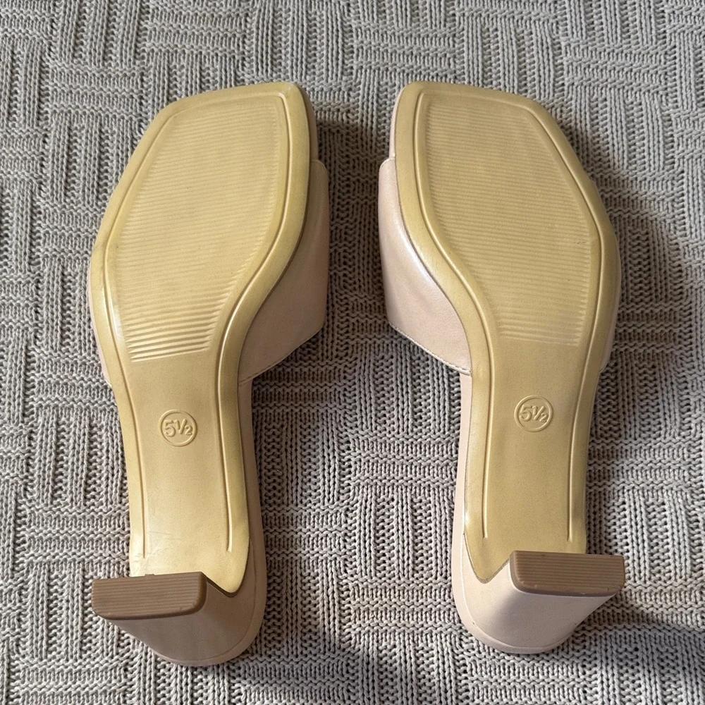 A New Day Women's Beige Heeled Mules - Picture 4 of 8